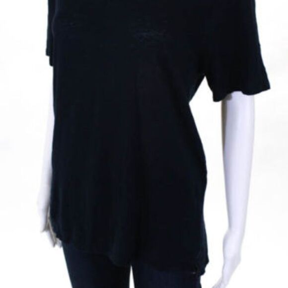 Vince Navy Blue Lightweight Short Sleeve Polo Shirt Sz. L - Picture 4 of 7